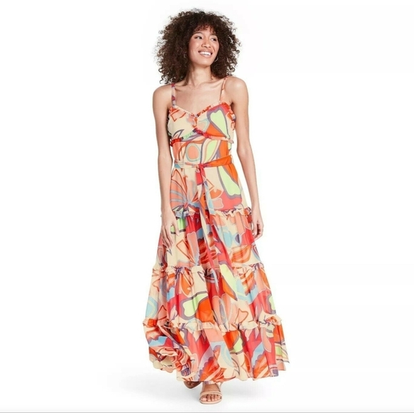 Alexis Dresses & Skirts - ALEXIS for Target Mixed Floral Sleeveless Tiered Ruffle Dress